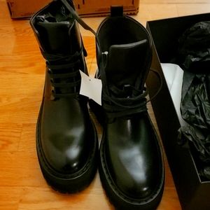 Marsell Carreta Combat Boots. Black Size 10